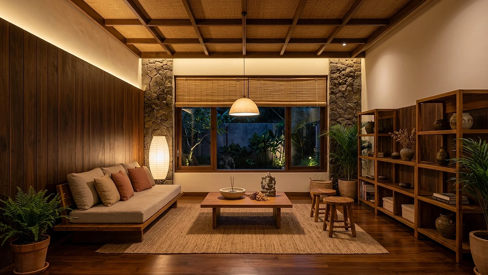 アジアンスタイルの施工イメージ - 静寂の空間