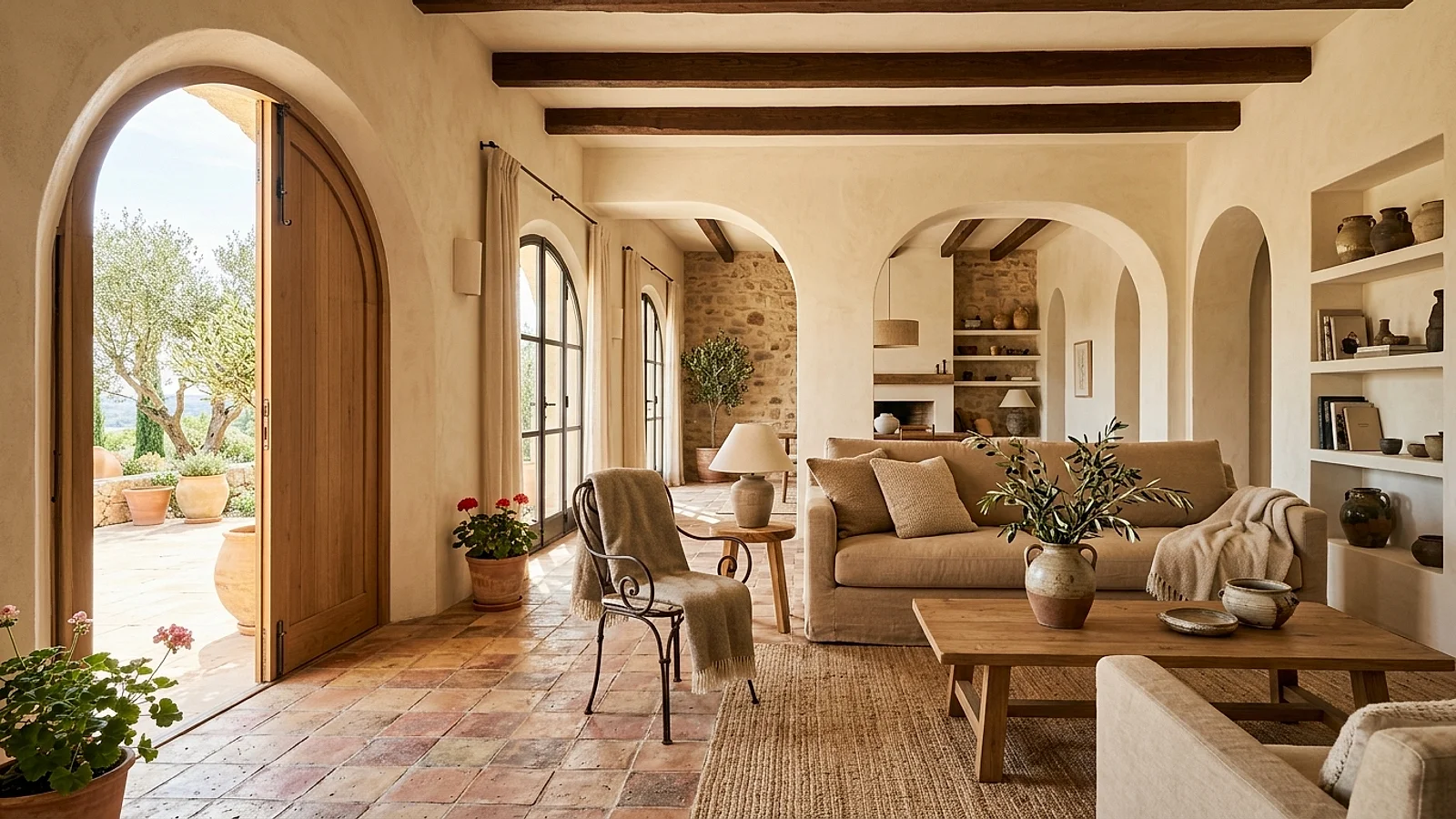 南欧スタイルの施工イメージ - 地中海の温もり